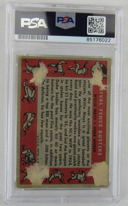 1958 Topps Duke Snider #436 Signed Auto Autograph Card PSA/DNA Encapsulated