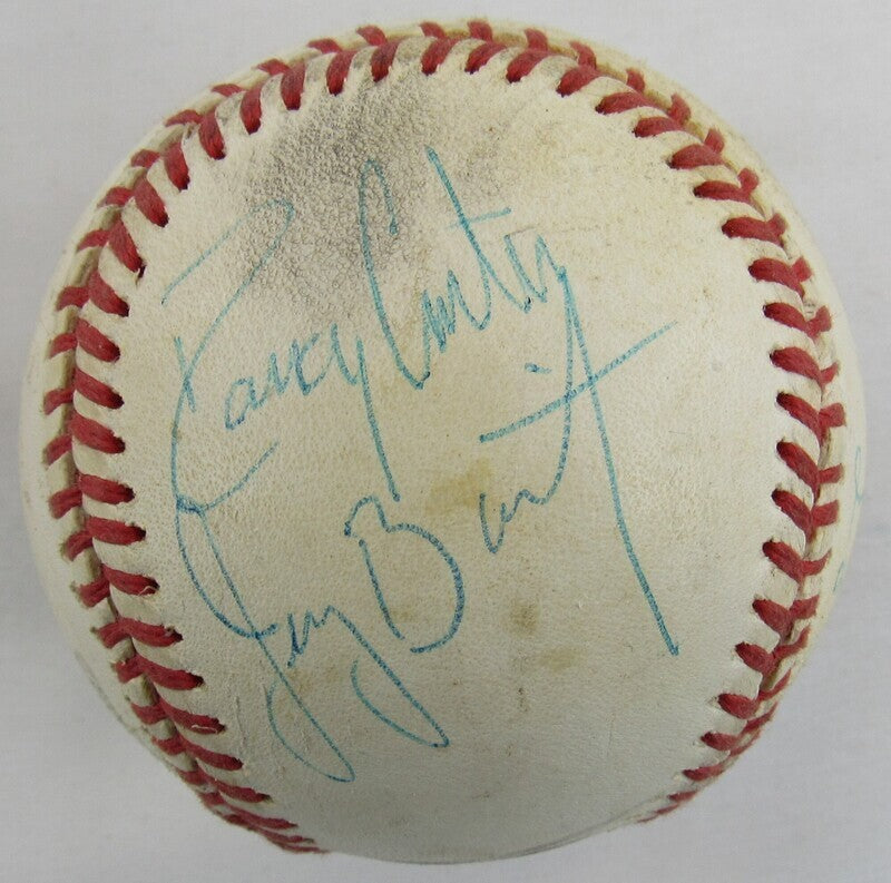 Butch Huskey David Carter Jeromy Burnitz +2 Signed Auto Autograph Rawlings Baseball B106