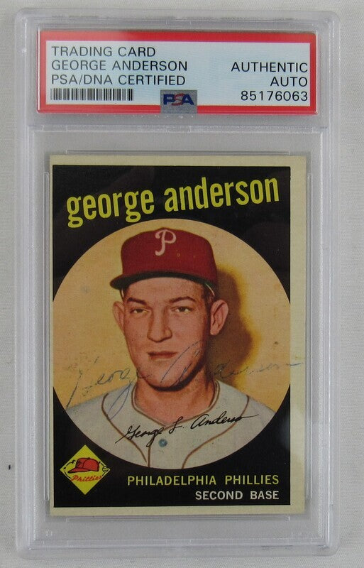 1959 George Sparky Anderson Signed Auto Autograph Card PSA/DNA Encapsulated
