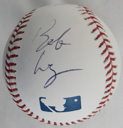 Josh Elliott Robin Roberts Bob Ley Signed Auto Autograph ESPN Rawlings Baseball B94