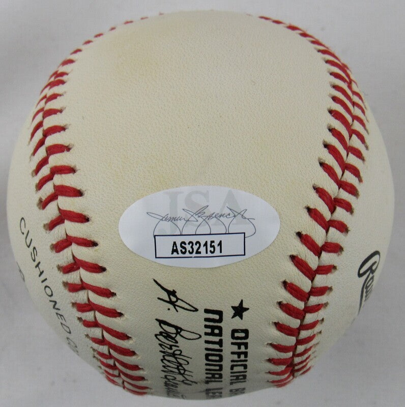 Billy Herman Auto Autograph Rawlings Baseball JSA AS32151