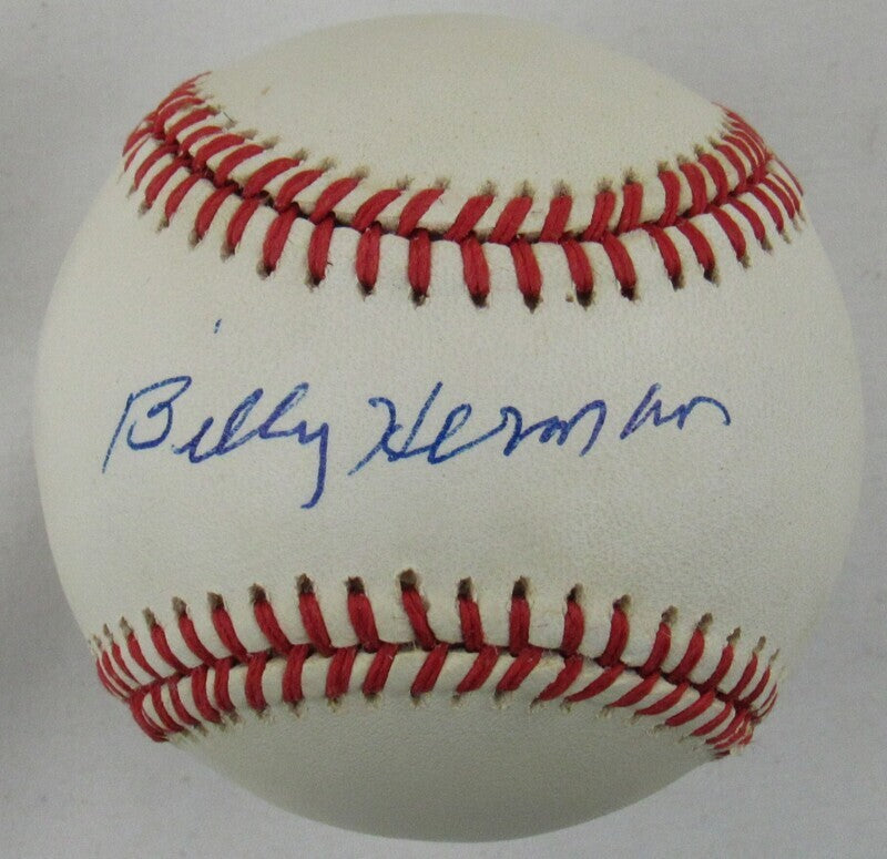 Billy Herman Auto Autograph Rawlings Baseball JSA AS32158