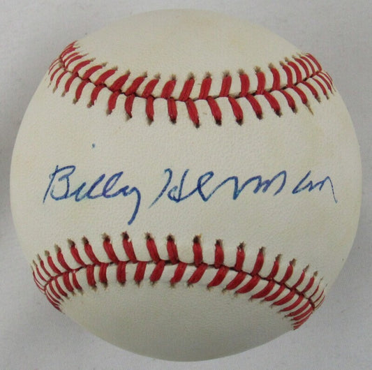 Billy Herman Auto Autograph Rawlings Baseball JSA AS32156