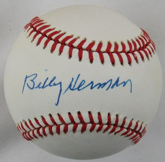 Billy Herman Auto Autograph Rawlings Baseball JSA AS32153