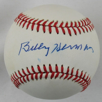 Billy Herman Auto Autograph Rawlings Baseball JSA AS32159