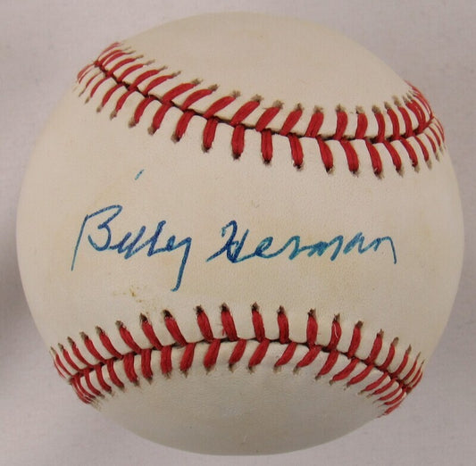 Billy Herman Auto Autograph Rawlings Baseball JSA AS32149