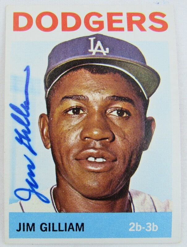 1964 Topps Jim Gilliam Signed Auto Autographed Card JSA AS04823