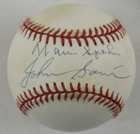 Warren Spahn John Sain Signed Auto Autograph Rawlings Baseball JSA AS32124