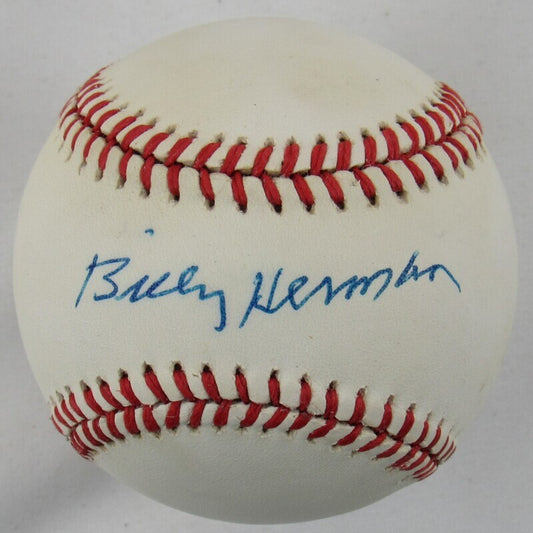 Billy Herman Signed Auto Autograph Baseball JSA AS32152