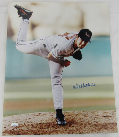 Mike Mussina Signed Auto Autograph 16x20 Photo JSA Certified