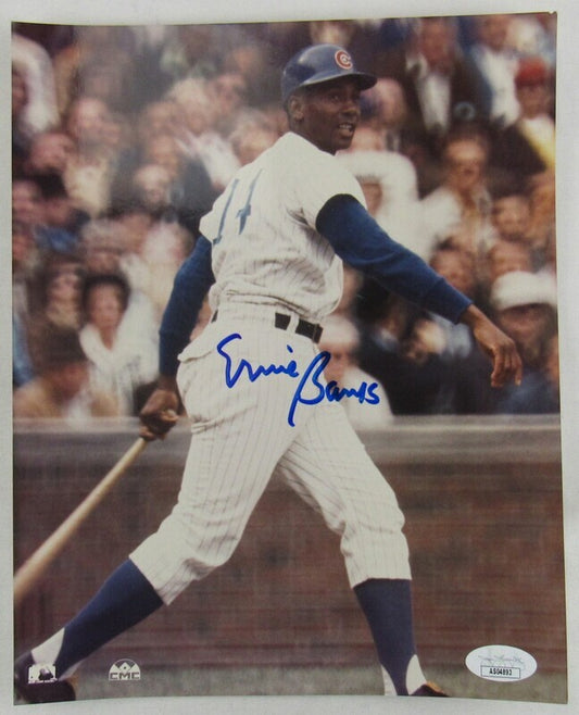 Ernie Banks Signed Auto Autograph 8x10 Photo JSA Certified