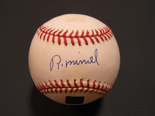 Roberto Miniel Signed Autograph Rawlings OML Baseball Topps Reserve B98