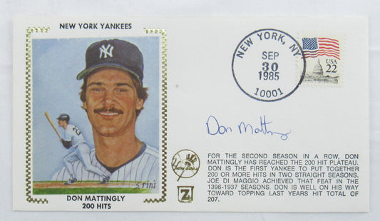 Don Mattingly Signed Cachet Auto Envelope JSA CS78652