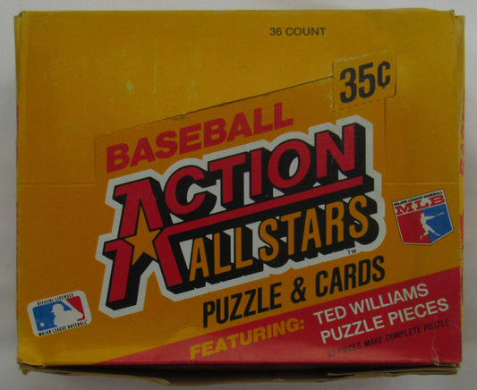 1984 Donruss Baseball Action All Stars Puzzle & Card Box