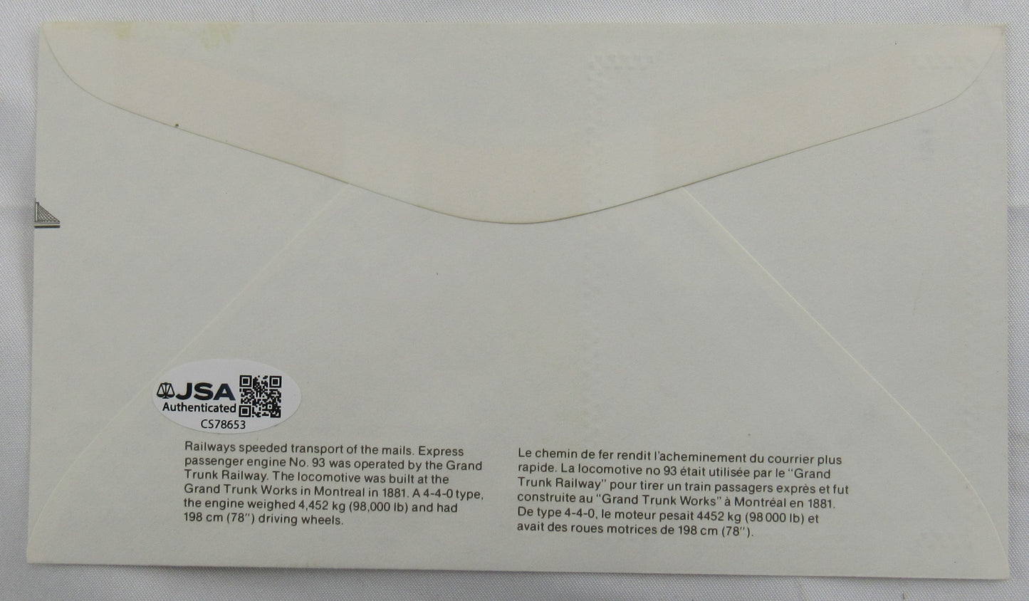 Pete Rose Signed Cachet Auto Envelope JSA CS78653