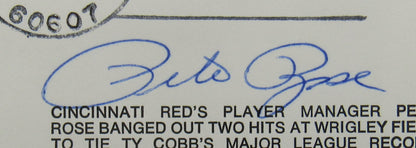 Pete Rose Signed Cachet Auto Envelope JSA CS78655
