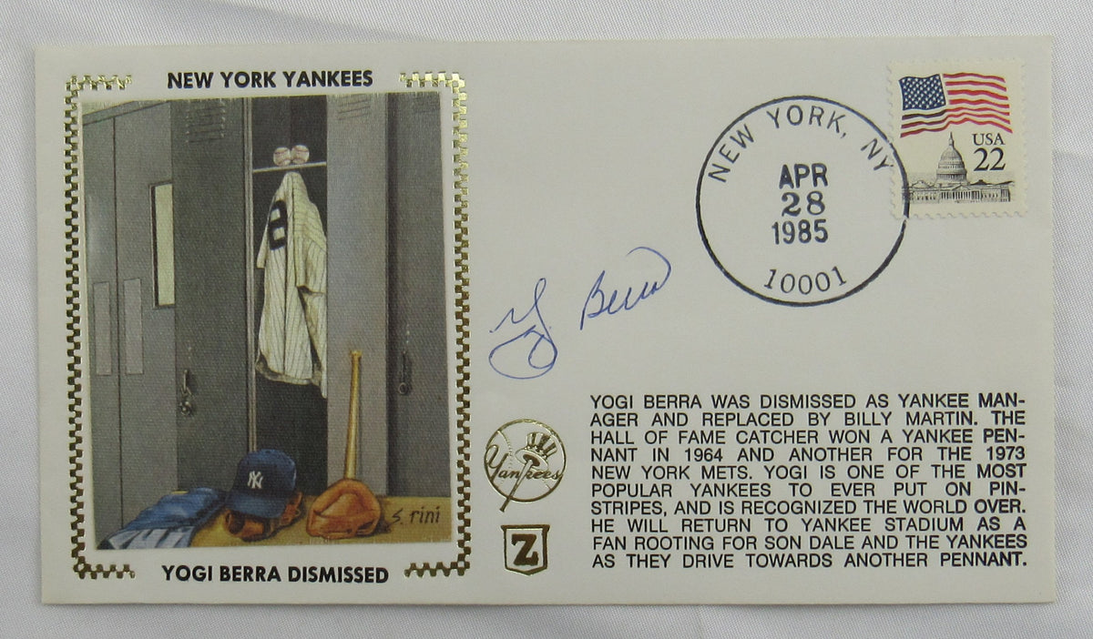Yogi Berra Signed Cachet Auto Envelope JSA CS78656