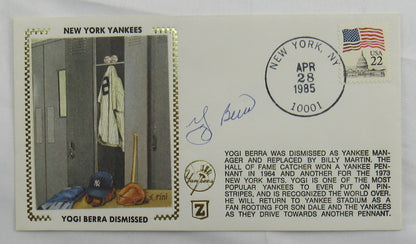 Yogi Berra Signed Cachet Auto Envelope JSA CS78656