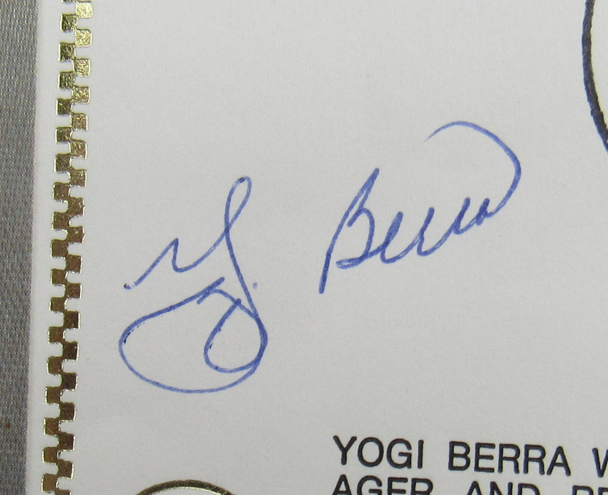 Yogi Berra Signed Cachet Auto Envelope JSA CS78656