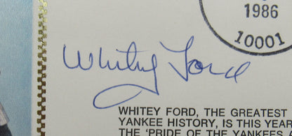 Whitey Ford Signed Cachet Auto Envelope JSA CS78658