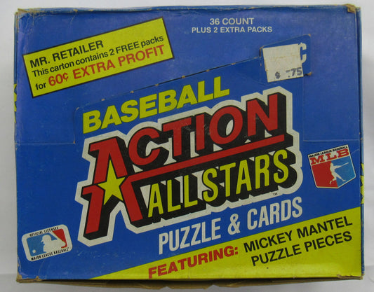 1983 Donruss - Baseball Action All Stars Puzzle & Cards, Mickey Mantle, Rare!