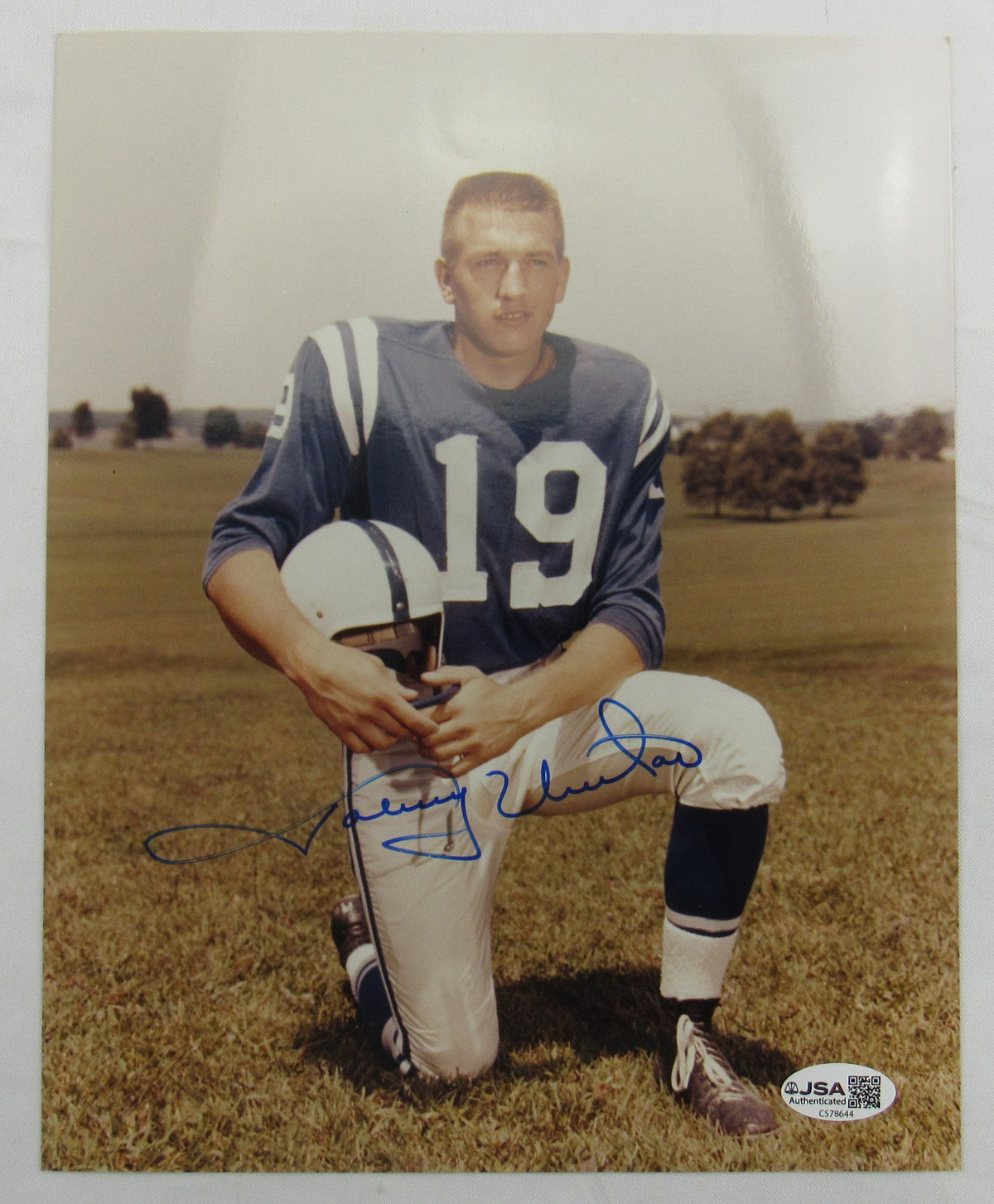 Johnny Unitas Signed 8x10 Photo JSA CS78644