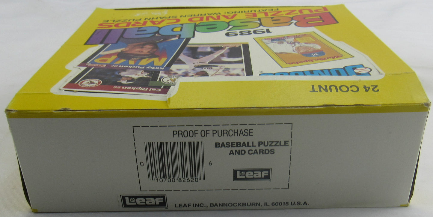 1989 Donruss Baseball Jumbo Wax Box 24ct