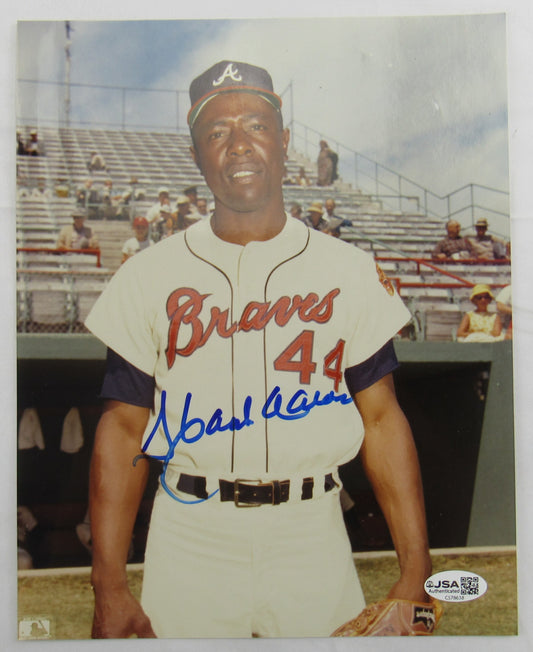 Hank Aaron Signed 8x10 Photo JSA CS78638