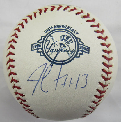 Jim Leyritz Signed Auto Rawlings Yankees Baseball Steiner Hologram