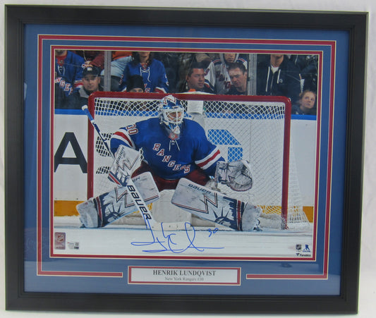 Henrik Lundqvist Signed Auto Autograph Framed 16x20 Photo Fanatics Hologram IV