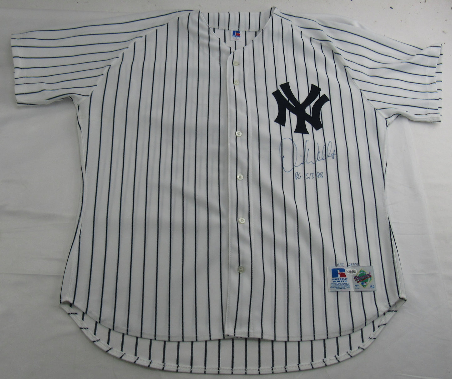 David Wells Signed Baseball Jersey JSA CS78507 - Russell Athletic Jersey