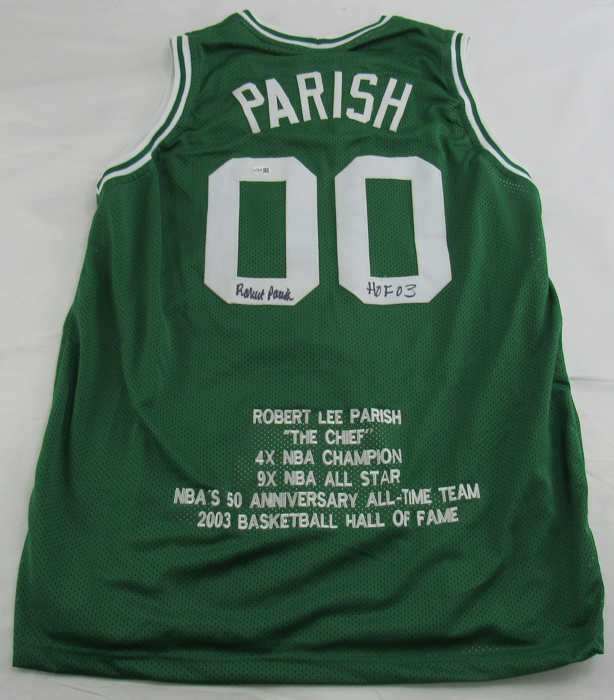 Robert Parrish Signed Celtics Jersey JSA CS78509