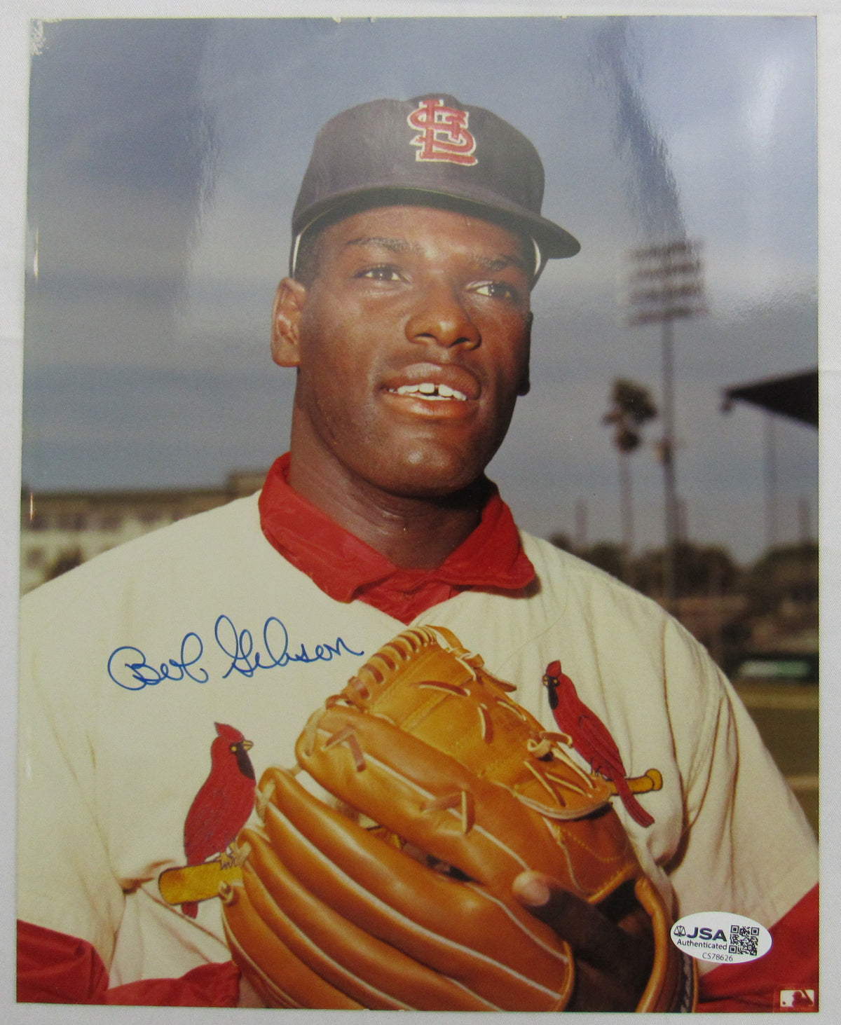 Bob Gibson Signed 8x10 Photo JSA CS78626