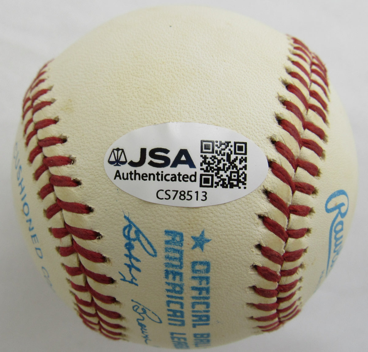 Tommy John Signed Rawlings Baseball JSA CS78513