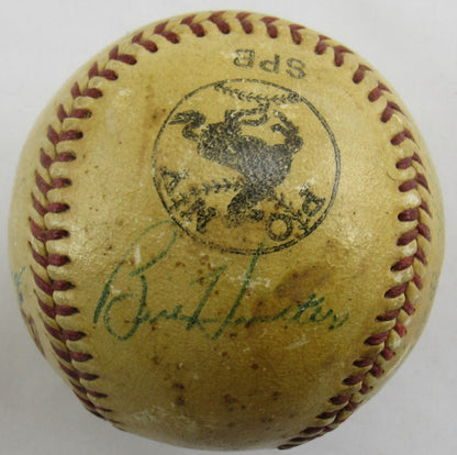 Elmer Oliphant Bob Turley Elston Howard+4 1955-1956 Yankees Team Signed Auto Rawlings Baseball JSA LOA ZZ82762