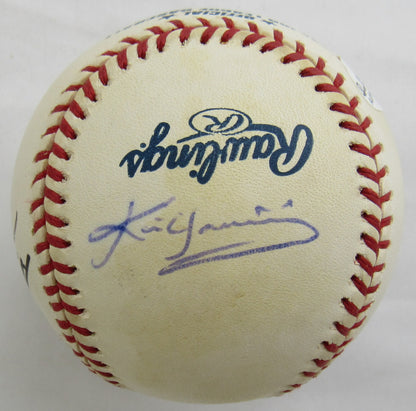 Nomar Garciaparra, Trot Nixon, Kevin Youkilis Multi Signed Rawlings Baseball JSA CS78519