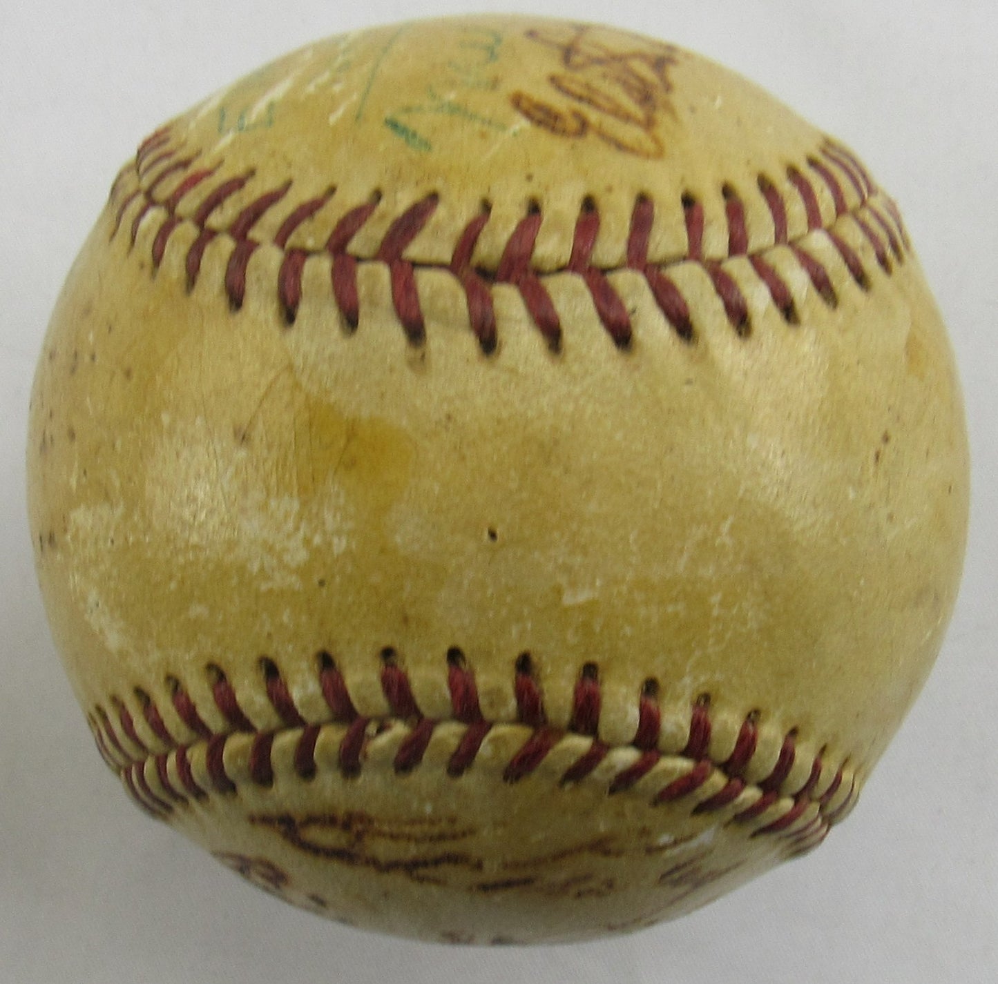 Elmer Oliphant Bob Turley Elston Howard+4 1955-1956 Yankees Team Signed Auto Rawlings Baseball JSA LOA ZZ82762
