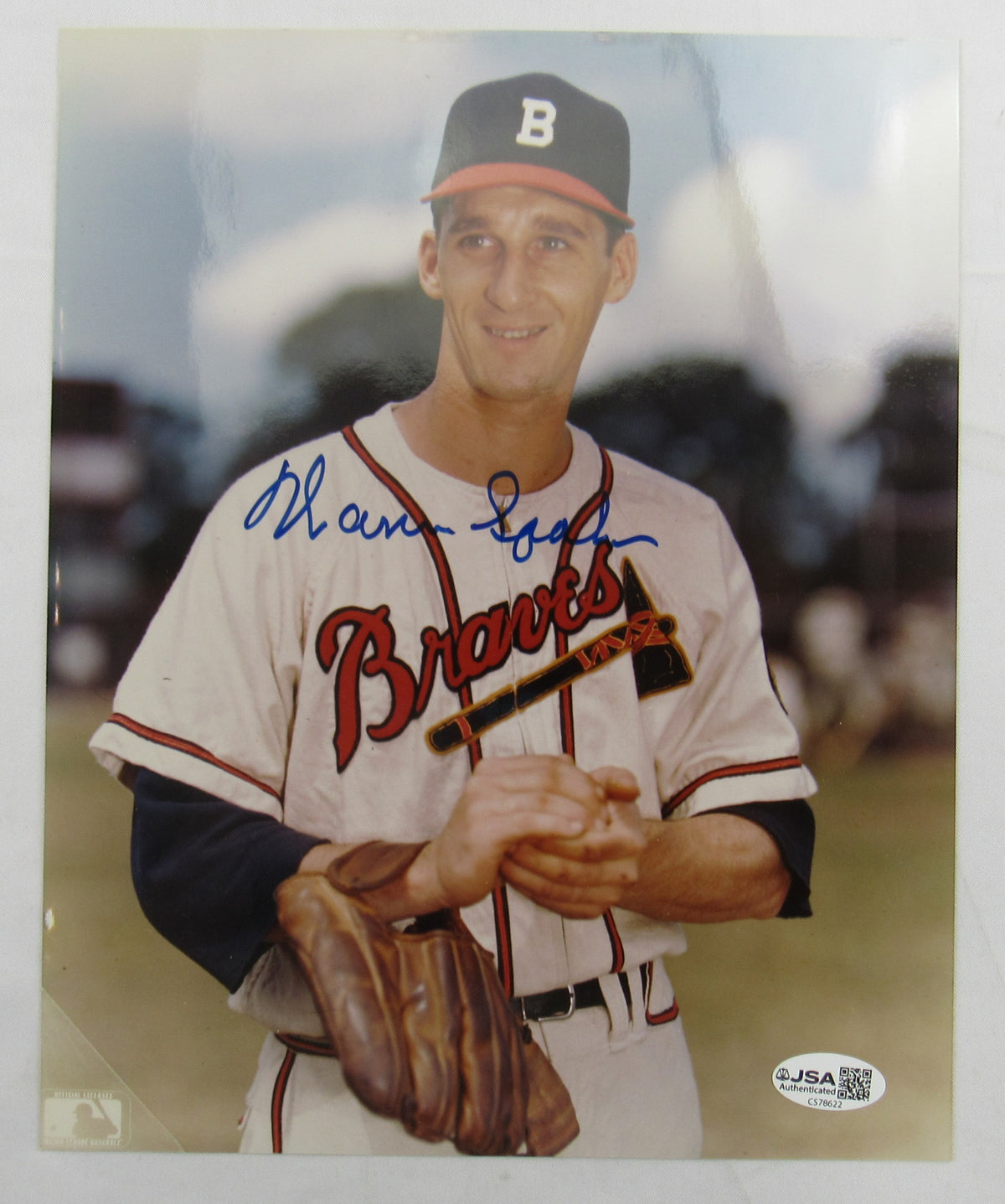 Warren Spahn Signed 8x10 Photo JSA CS78622