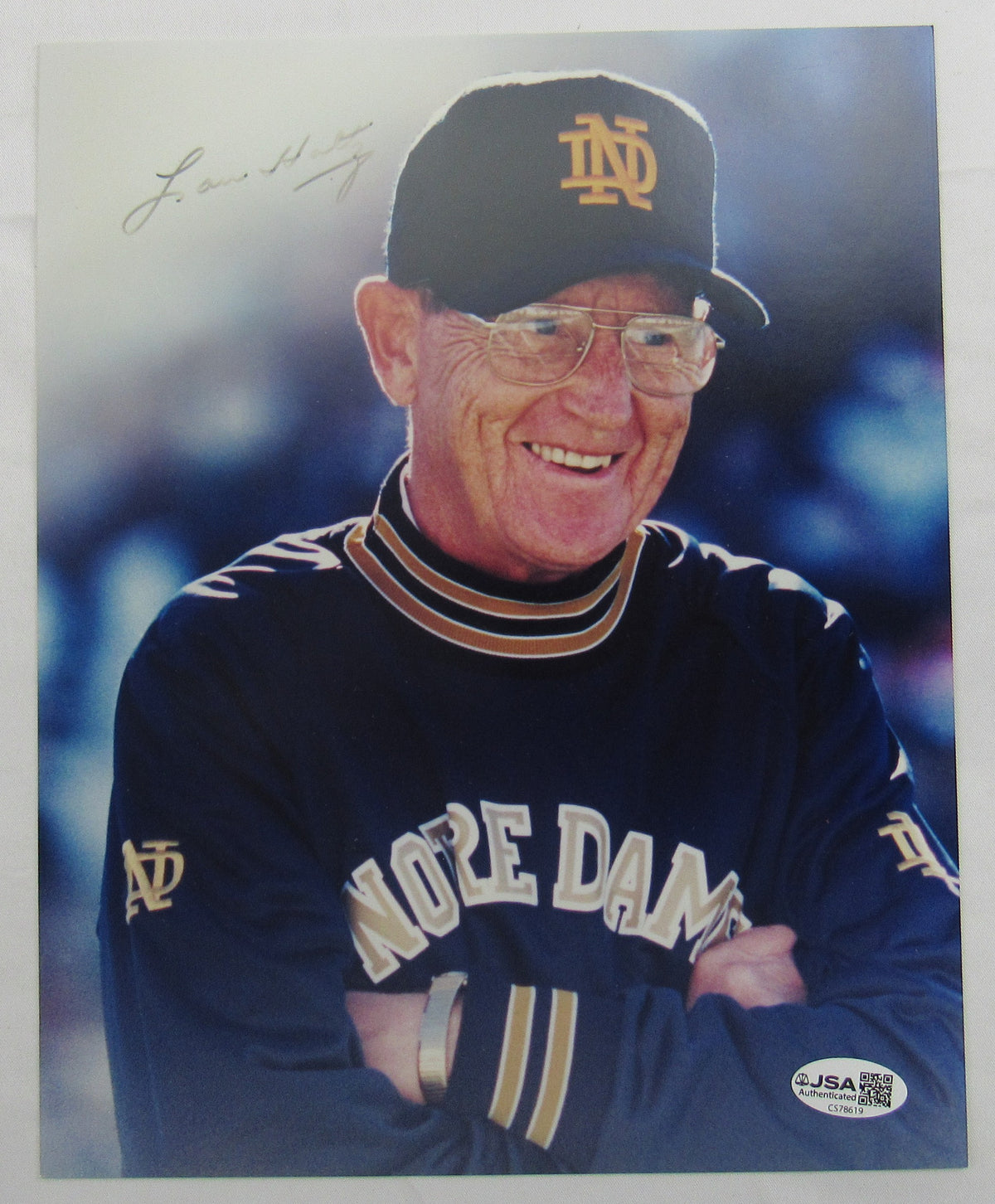 Lou Holtz Signed 8x10 Photo JSA CS78619