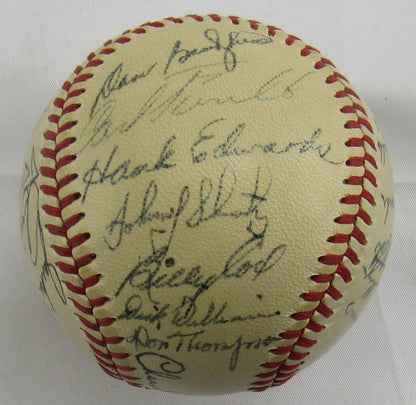 Jackie Robinson Roy Campanella Gil Hodges +22 1951 Dodgers Team Signed Auto Rawlings Baseball JSA LOA ZZ82763