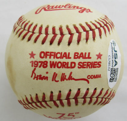 Reggie Jackson Signed World Series Rawlings Baseball JSA CS78532