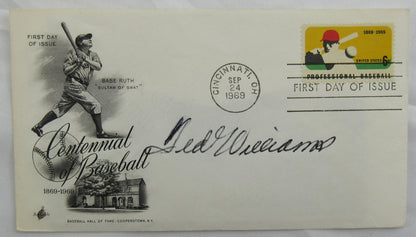Ted Williams Signed Auto Envelope JSA LOA Y71255 - pristine sold 5-6