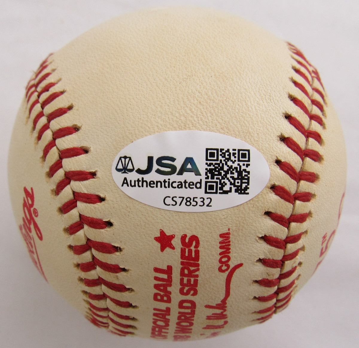 Reggie Jackson Signed World Series Rawlings Baseball JSA CS78532