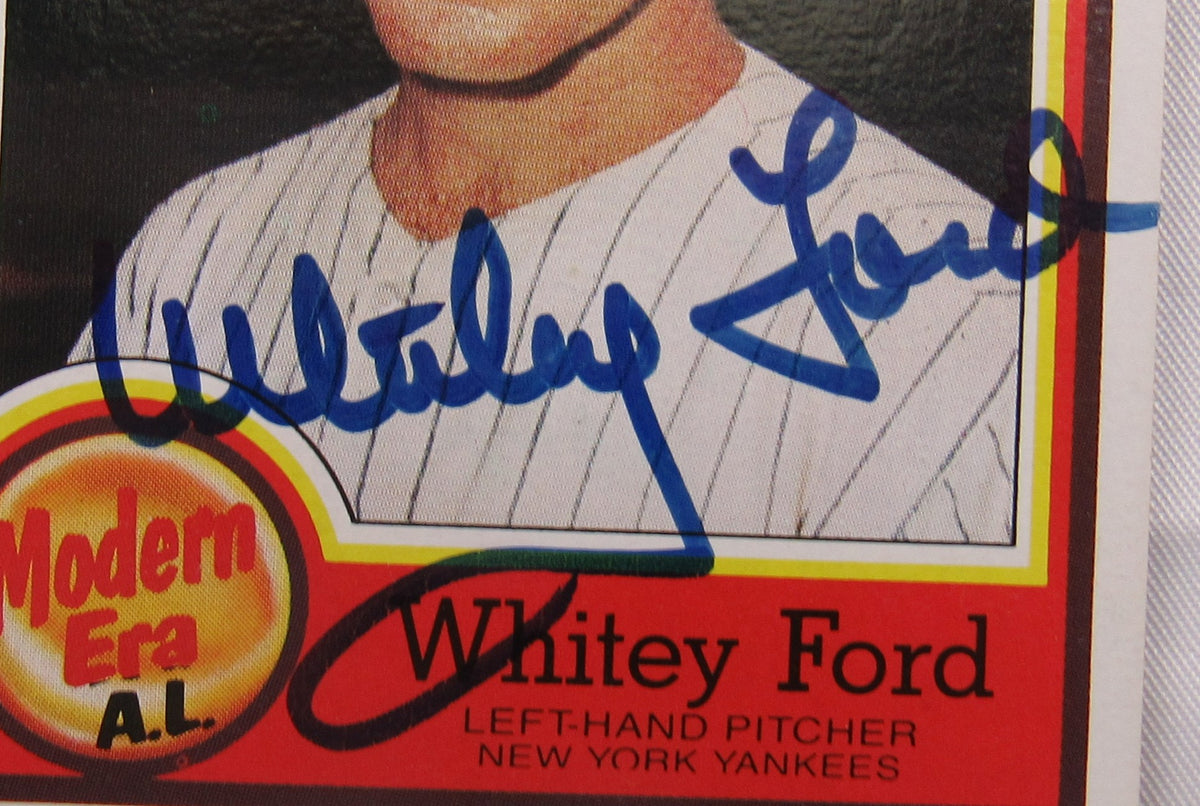 Whitey Ford Signed Baseball Card JSA CS78641