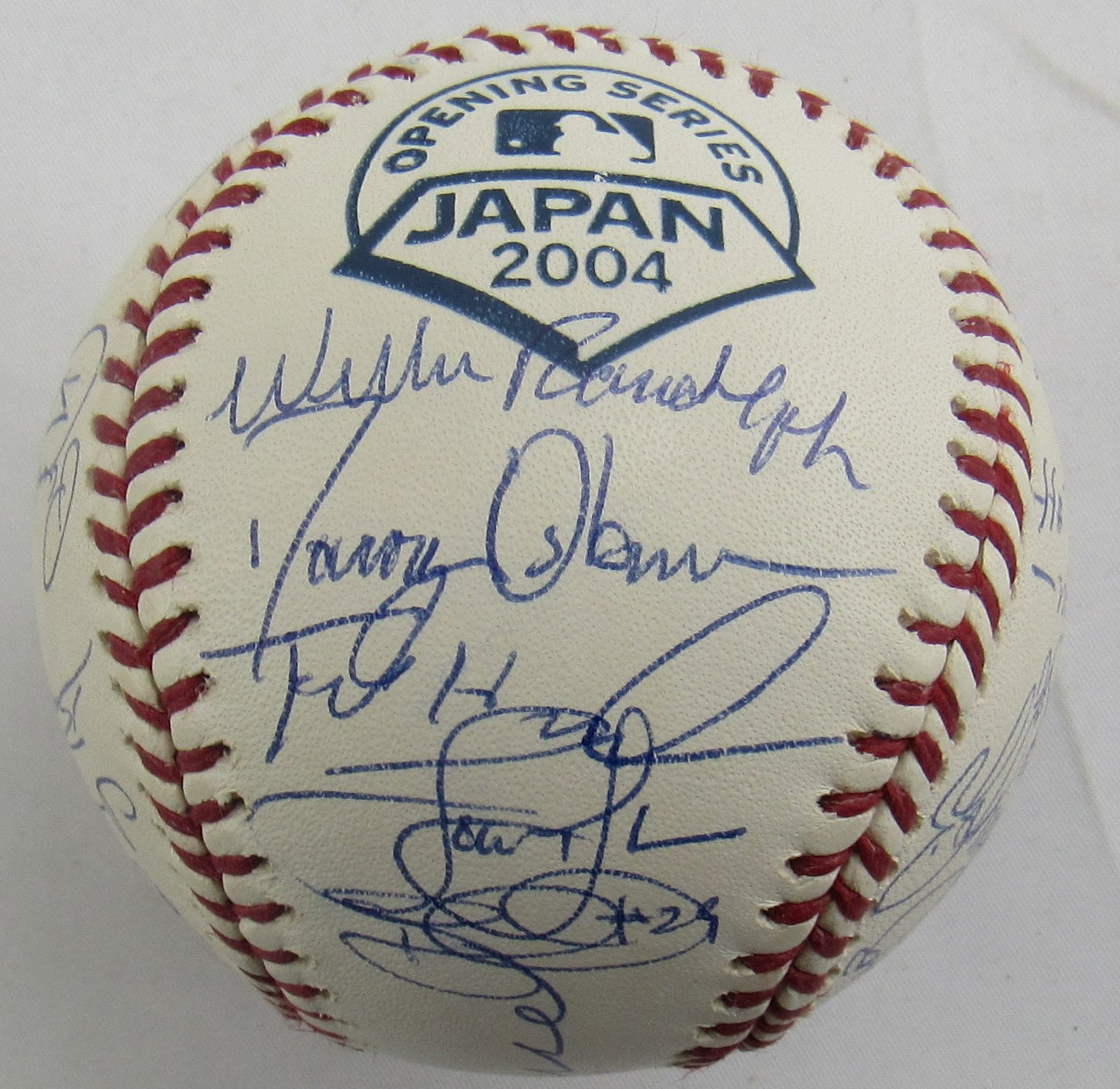Derek Jeter Mariano Rivera Mike Mussina +23 2004 Yankees Team Signed Auto Rawlings Baseball JSA LOA ZZ82759