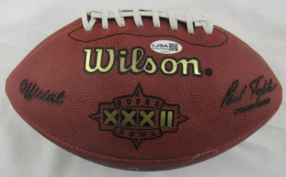 John Elway Brett Favre Signed Wilson Football JSA CS78711