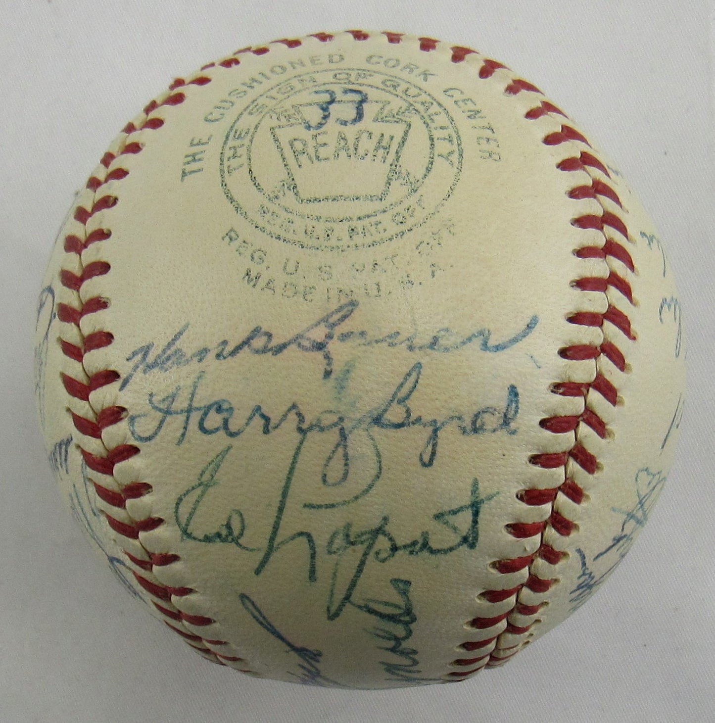 Mickey Mantle Yogi Berra Enos Slaughter +24 1954 Yankees Team Signed Auto Rawlings Baseball JSA LOA ZZ82761