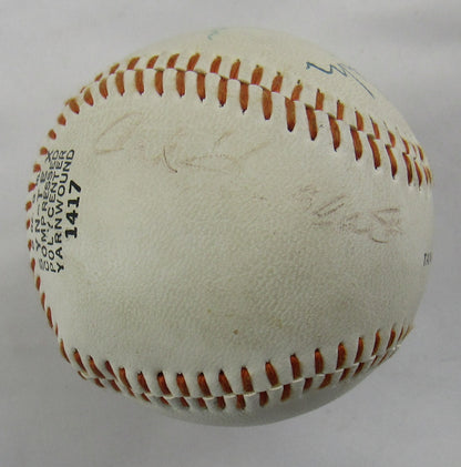 Bowie Kuhn Monte Irvin Cal Hubbard Multi Signed Rawlings Baseball JSA CS78714
