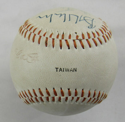 Bowie Kuhn Monte Irvin Cal Hubbard Multi Signed Rawlings Baseball JSA CS78714