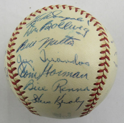 Mickey Mantle Phil Rizzuto Johnny Mize +25 1953 World Series Champions Yankees Team Signed Auto Rawlings Baseball JSA LOA ZZ82760